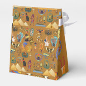 Alte ägyptische Hieroglyphie-Muster Hieroglyphi Geschenkschachtel (Rückseite)