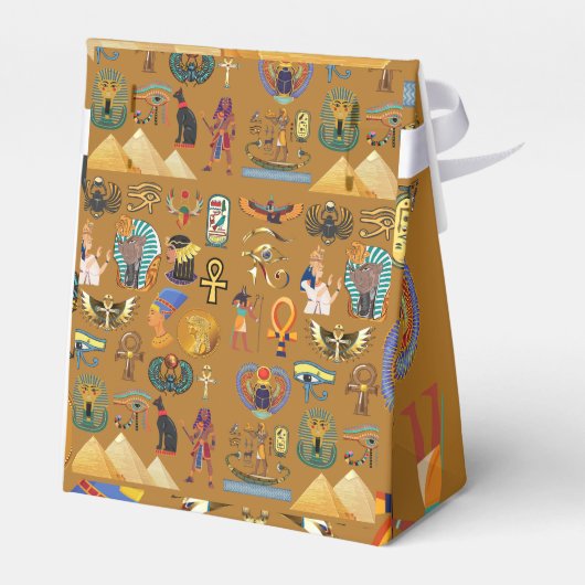 Alte ägyptische Hieroglyphie-Muster Hieroglyphi Geschenkschachtel (Rückseite)