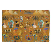 Alte ägyptische Hieroglyphie-Muster Hieroglyphi Kissenbezug (Rückseite-Links)