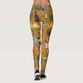 Alte ägyptische Hieroglyphie-Muster Hieroglyphi Leggings (Rückseite)