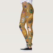 Alte ägyptische Hieroglyphie-Muster Hieroglyphi Leggings (Links)