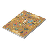 Alte ägyptische Hieroglyphie-Muster Hieroglyphi Notizblock (Rotiert)