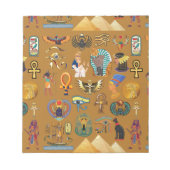 Alte ägyptische Hieroglyphie-Muster Hieroglyphi Notizblock (Vorderseite)