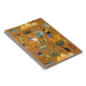 Alte ägyptische Hieroglyphie-Muster Hieroglyphi Notizblock (Rechte Seite)