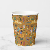 Alte ägyptische Hieroglyphie-Muster Hieroglyphi Pappbecher (Rückseite)