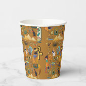 Alte ägyptische Hieroglyphie-Muster Hieroglyphi Pappbecher (Links)