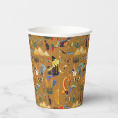 Alte ägyptische Hieroglyphie-Muster Hieroglyphi Pappbecher (Rechts)