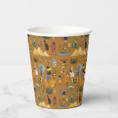 Alte ägyptische Hieroglyphie-Muster Hieroglyphi Pappbecher (Vorderseite)