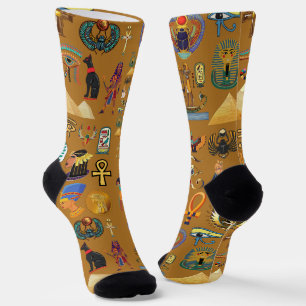 Alte ägyptische Hieroglyphie-Muster Hieroglyphi Socken