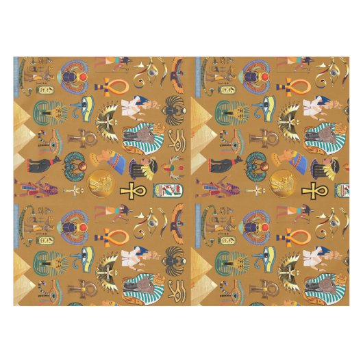 Alte ägyptische Hieroglyphie-Muster Hieroglyphi Tischdecke (Vorderseite (Horizontal))