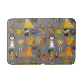 Alte ägyptische Hieroglyphie-Muster Pharao Badematte