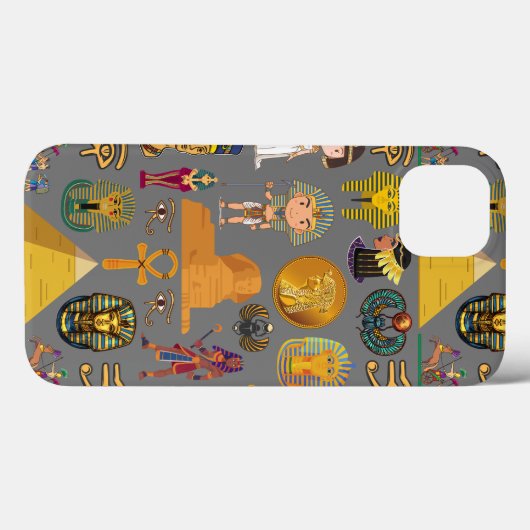 Alte ägyptische Hieroglyphie-Muster Pharao Case-Mate iPhone Hülle (Rückseite (Horizontal))