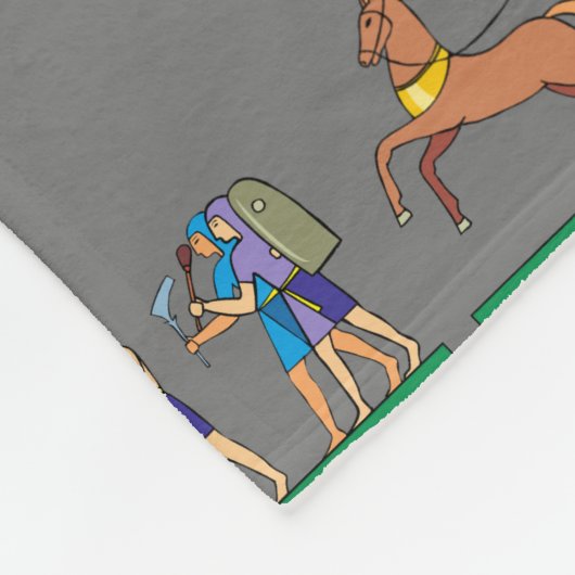 Alte ägyptische Hieroglyphie-Muster Pharao Fleecedecke (Ecke)