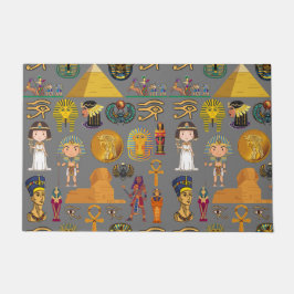 Alte ägyptische Hieroglyphie-Muster Pharao Fußmatte