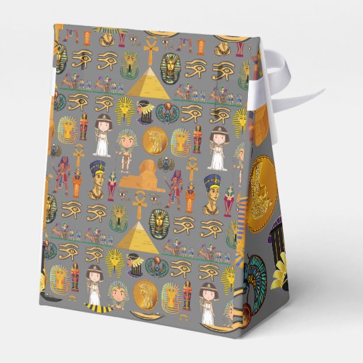 Alte ägyptische Hieroglyphie-Muster Pharao Geschenkschachtel (Rückseite)