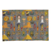 Alte ägyptische Hieroglyphie-Muster Pharao Kissenbezug (Vorderseite-Rechts)