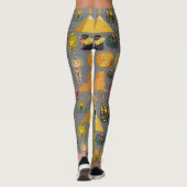 Alte ägyptische Hieroglyphie-Muster Pharao Leggings (Rückseite)