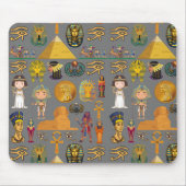 Alte ägyptische Hieroglyphie-Muster Pharao Mousepad (Vorne)