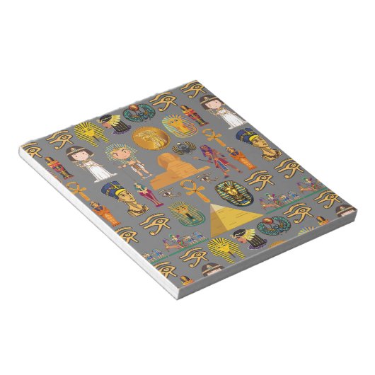 Alte ägyptische Hieroglyphie-Muster Pharao Notizblock (angewinkelt)