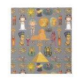 Alte ägyptische Hieroglyphie-Muster Pharao Notizblock (Vorderseite)