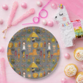 Alte ägyptische Hieroglyphie-Muster Pharao Pappteller (Party)