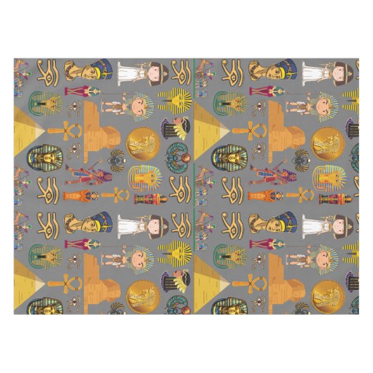 Alte ägyptische Hieroglyphie-Muster Pharao Tischdecke (Vorderseite (Horizontal))