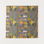 Alte ägyptische Hieroglyphie-Muster Pharao Wandteppich (Vorderseite (Horizontal))