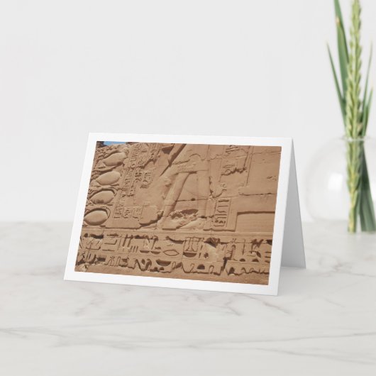 Alte ägyptische Hieroglyphische Mauer, Luxor, Ägyp Karte (Vorderseite)