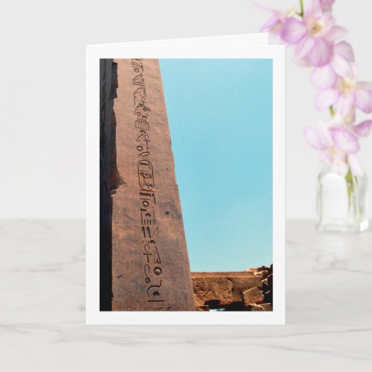 Alte Ägyptische Hieroglyphische Obelisk, Luxor Karte (Orchidee)