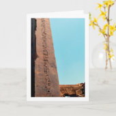 Alte Ägyptische Hieroglyphische Obelisk, Luxor Karte (Gelbe Blume)