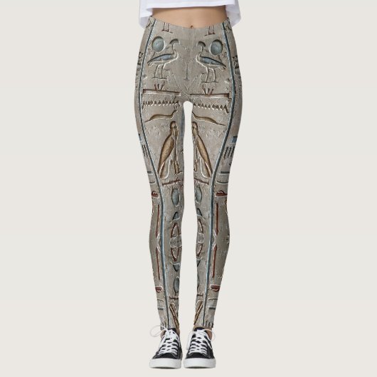 Alte ägyptische Hieroglyphische Symbol Pharaohs Leggings (Vorderseite)