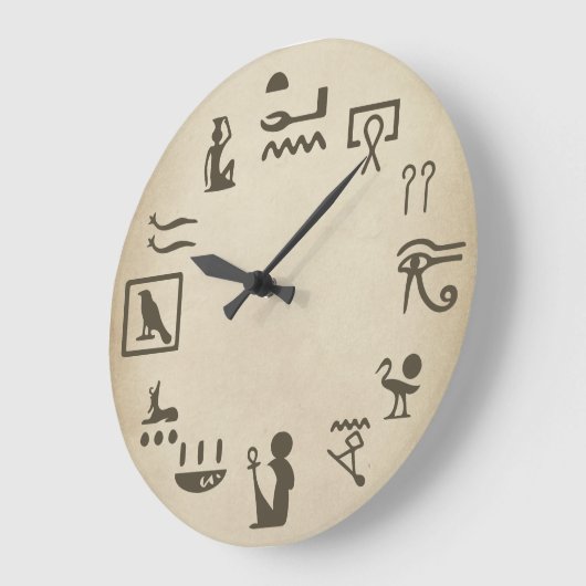 Alte ägyptische Hierogylphik Kunst Große Wanduhr (Winkel)