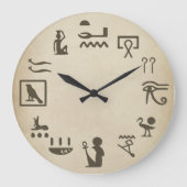 Alte ägyptische Hierogylphik Kunst Große Wanduhr (Vorderseite)