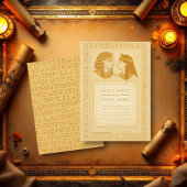 Alte ägyptische Hochzeit König und Königin Einladung