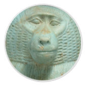 Alte Ägyptische Jade Baboon Snout Museumsstatue Keramikknauf (Vorderseite)