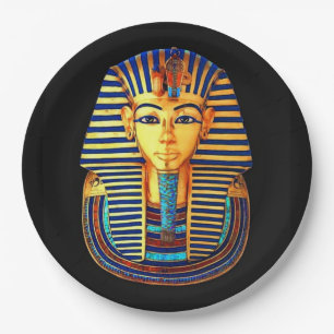 Alte ägyptische König Tutankhamun Gold Bursche M Pappteller
