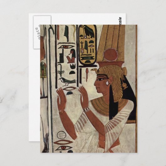 Alte ägyptische Königin [Nefertari] Postkarte (Vorne/Hinten)