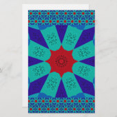 Alte ägyptische Kunst: Ein lebendiger Mandala. Briefpapier (Vorne/Hinten)