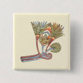 Alte ägyptische Lotos-Blume Button (Vorderseite)