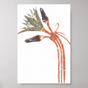 Alte ägyptische Lotus Blume & Buds Poster