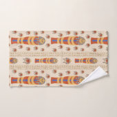 Alte ägyptische Mummy Artifact Orange Blue Badhandtuch Set (Handtuch)