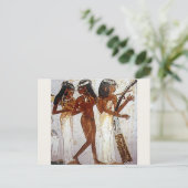 Alte ägyptische Musik Postkarte (Stehend Vorderseite)