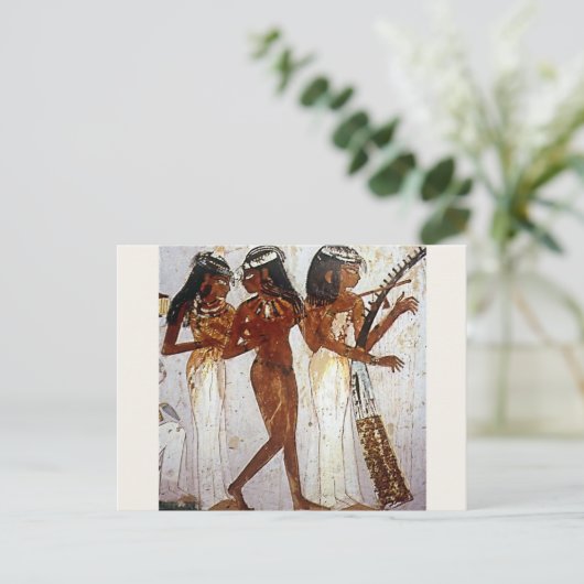 Alte ägyptische Musik Postkarte (Stehend Vorderseite)