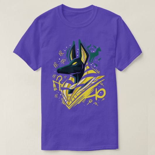 Alte ägyptische Mythologie Ägypten Gott Anubis T-Shirt (Design vorne)