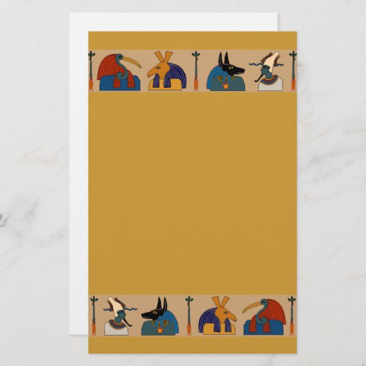 Alte ägyptische mythologische Gott-Mama-Zeremonie Briefpapier (Vorne/Hinten)