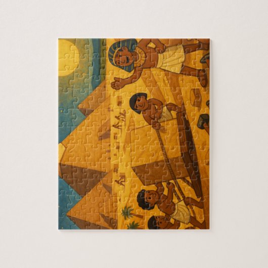 Alte ägyptische Pyramiden Power Puzzle Gold (Vertikal)