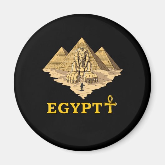 Alte ägyptische Pyramiden Sphinx Heilige Geometrie Magnet (Vorne)