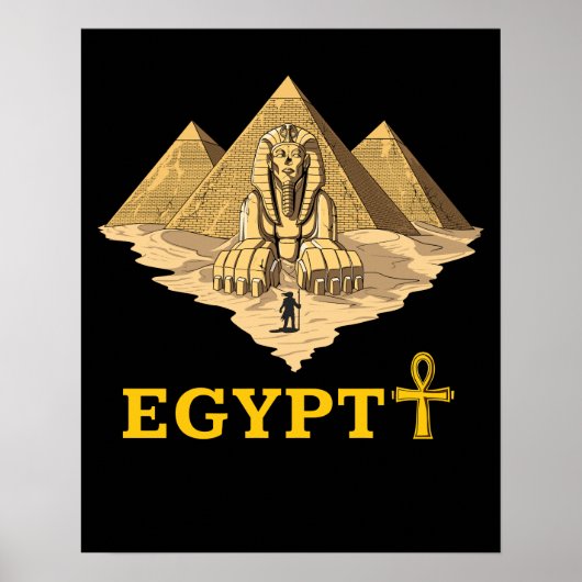 Alte ägyptische Pyramiden Sphinx Heilige Geometrie Poster (Vorne)