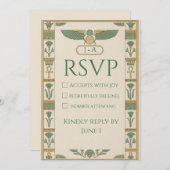 Alte ägyptische Sacred RSVP Card Einladung (Vorne/Hinten)