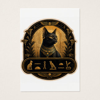 Alte ägyptische schwarze Katze Bastet Hieroglyphen